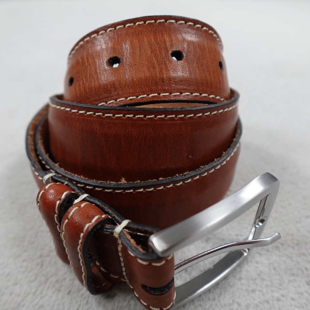 Allen Edmonds Yukon Chromexcel Leather Belt Mens 40 Brown Buckle Designer 34507